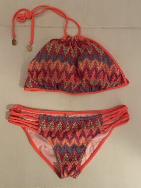 Luli Fama Swim Women M/L Bikini Set Song of the Sea Summer Beach Pool Swimwear